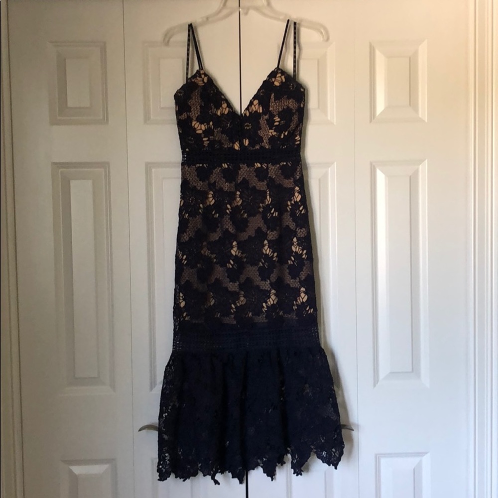 Misguided - Crochet Fish Tail Dress